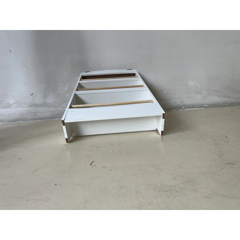 AIYAPLAY Estante Montessoriana Infantil 3-8 Anos em Forma de Urso com 4 Prateleiras em Madeira, 50x15x97 cm, Branco