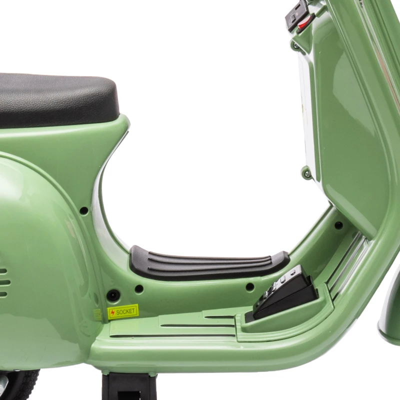 AIYAPLAY Elektrische kindermotor 6 V met zijwieltjes, lithiumaccu, softstart, muziek, USB, koplamp en claxon