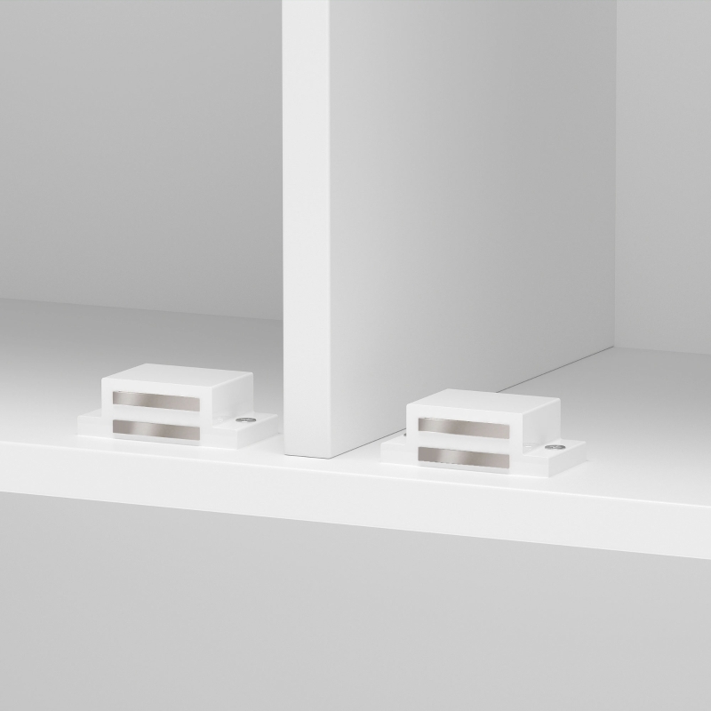 HOMCOM Kast voor boven de wasmachine, hoge badkamerkast met 2 deuren en open vak, 66 x 24 x 191 cm, wit