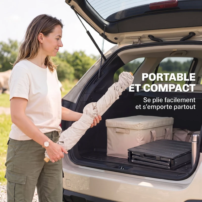 Outsunny Fauteuil suspendu extérieur chaise hamac avec 2 coussins, intérieur et extérieur, en tissu coton mélangé, crème