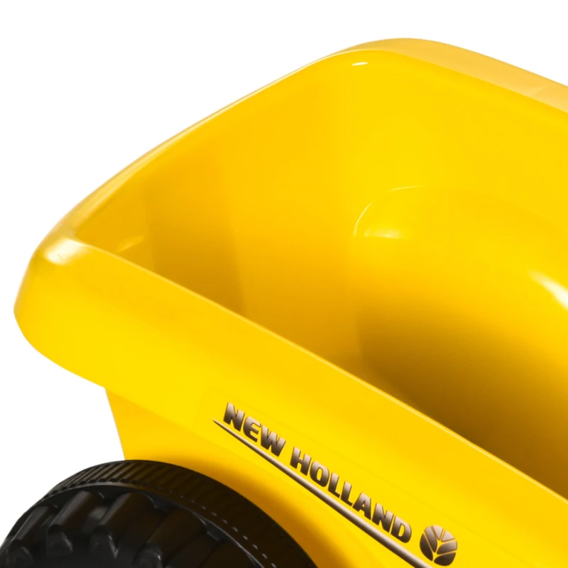 HOMCOM Schuiftractor met aanhanger, claxon, zandspeelgoed, vanaf 1 jaar, kunststof+metaal, geel, 91 x 29 x 44 cm