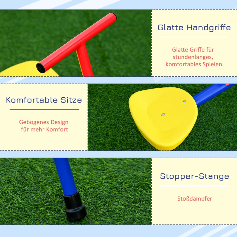 Outsunny Kinderen tuinwip 360° draaibare wip carrouselwip metaal meerkleurig