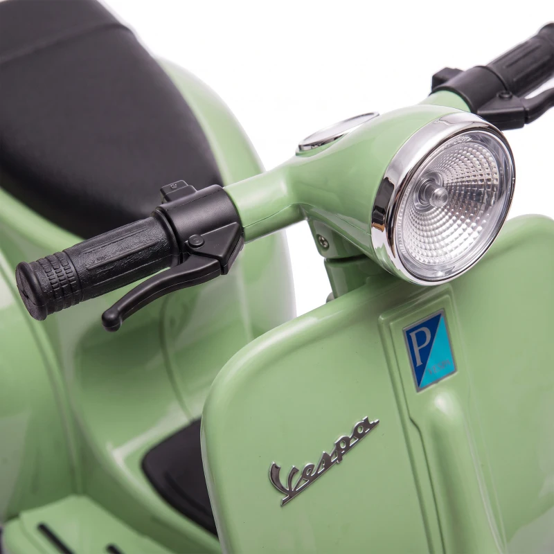 AIYAPLAY Elektrische kindermotor 6 V met zijwieltjes, lithiumaccu, softstart, muziek, USB, koplamp en claxon