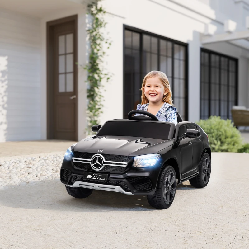 AIYAPLAY Mercedes-Benz GLC Licensed Kids Ride on Car with Remote Control, Soft Start, MP3, LED Headlights, Black