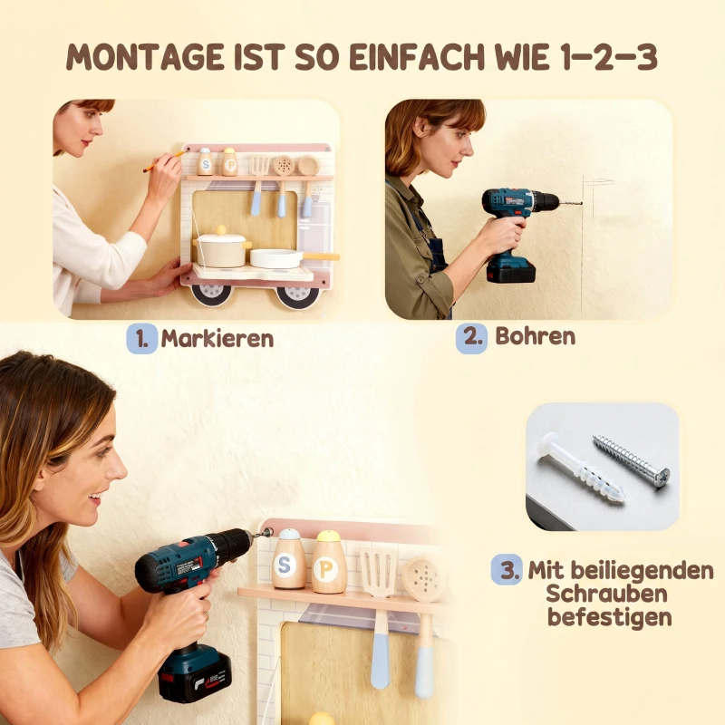 AIYAPLAY Montessori Busy Board Sensorisches Spielzeug im Truck-Design ab 3 Jahre