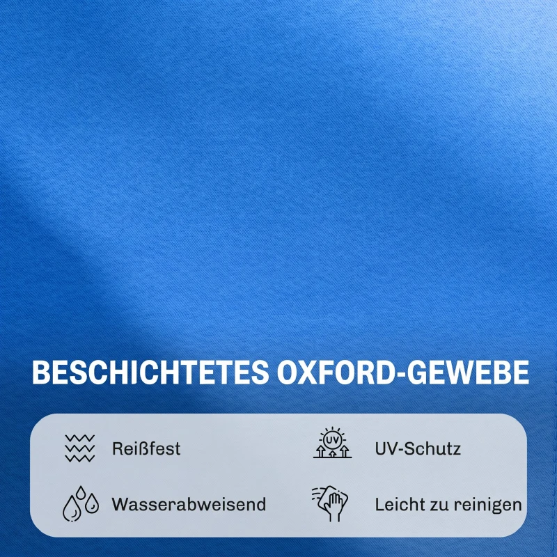 Outsunny ligbed met leesgat 190 cm x 56 cm x 28 cm, blauw