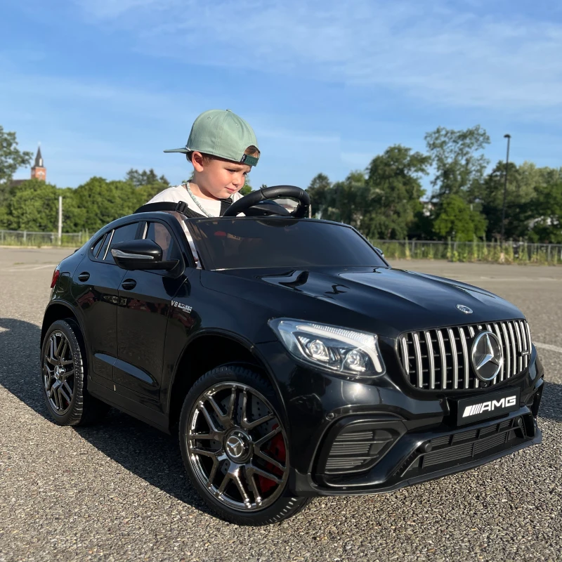 HOMCOM Macchina Elettrica per Bambini 3-5 Anni Mercedes con Cintura di Sicurezza e Telecomando, Nero