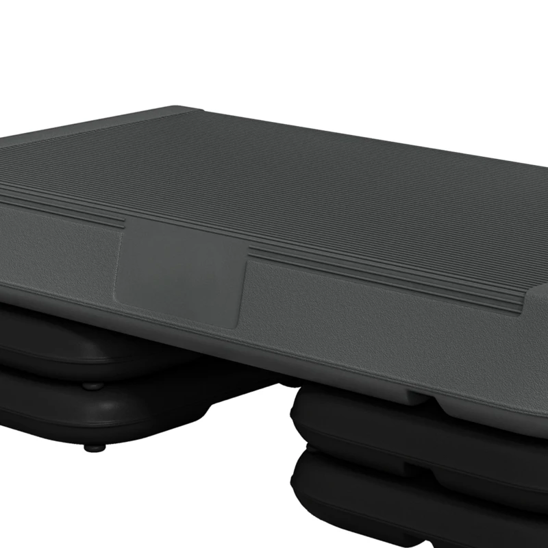 SPORTNOW Stepper aérobic fitness hauteur réglable 3 niveaux 10/15/20 cm surface antidérapante plastique, gris