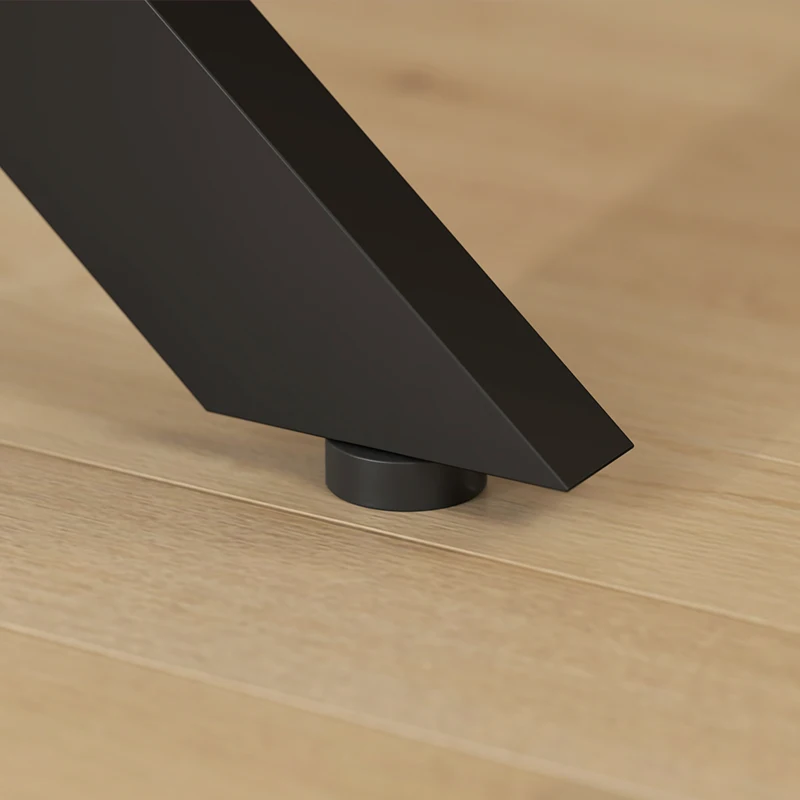 HOMCOM Uitschuifbare eettafel voor 4-6 personen, industriële keukentafel met X-vormige stalen poten, zwart
