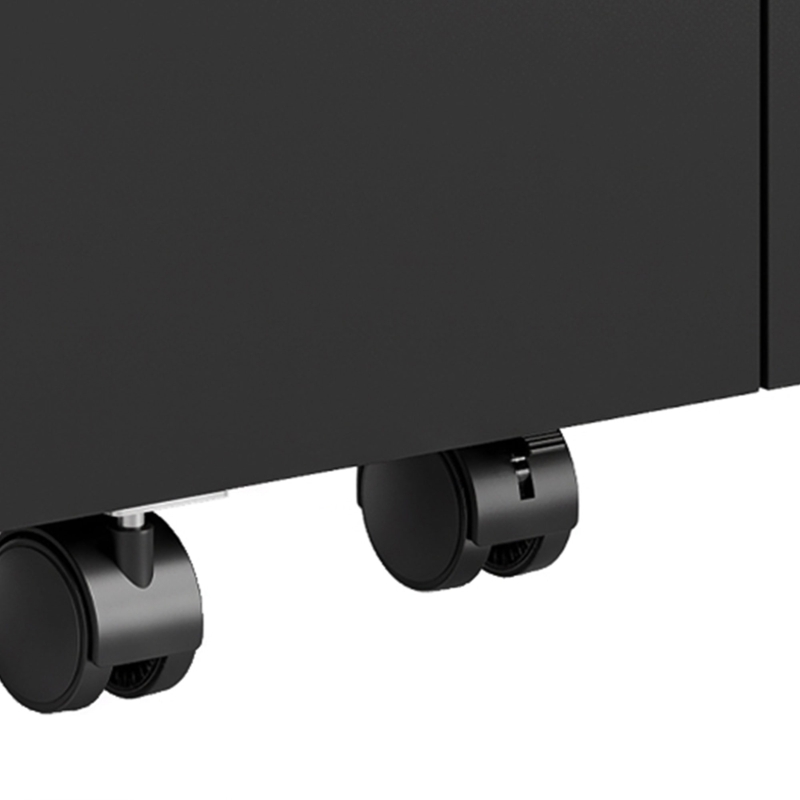 Vinsetto bureaukast rolcontainer met 2 lades, 1 afsluitbare lade, 5 wielen, zwart, 40 x 40 x 65 cm