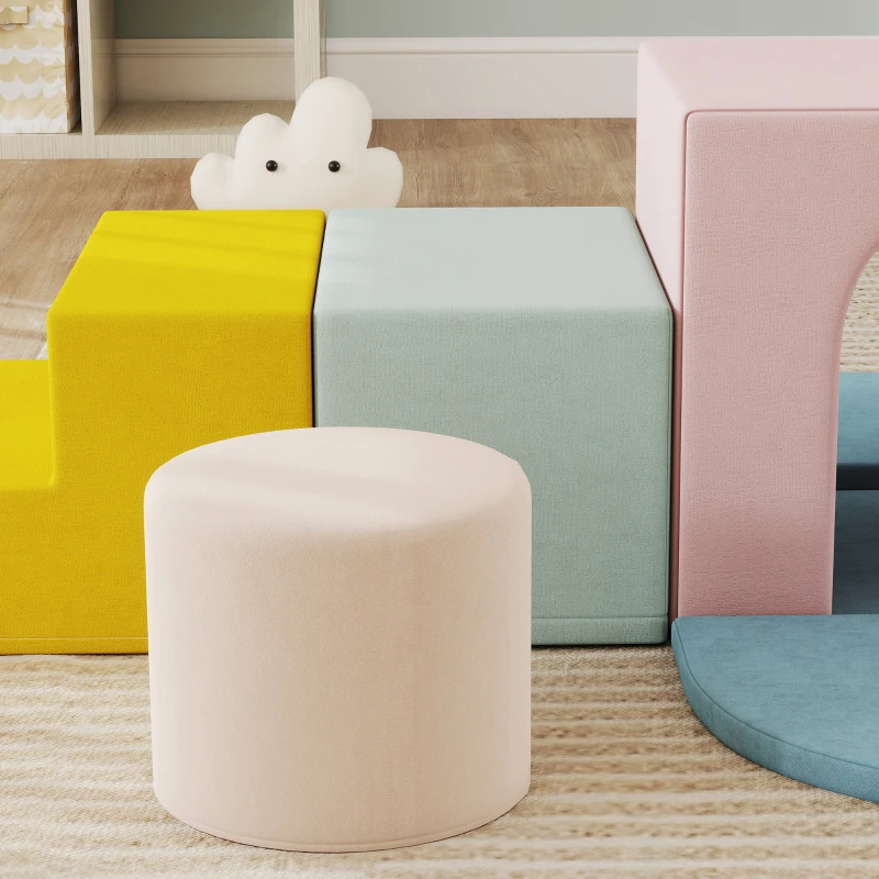 AIYAPLAY Parcours motricité bébé jouet d'escalade modulable 8 pièces housse lavable en velours 51 x 40 x 40 cm multicolore(m-13)