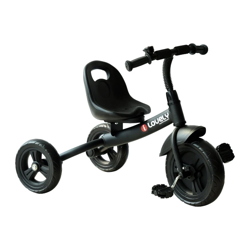 HOMCOM Tricycle Enfants Multi-équipé Garde-Boue Sonnette pédales antidérapantes siège réglable 2 Positions avec Dossier