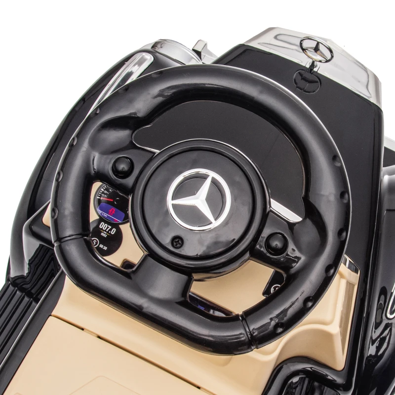 AIYAPLAY Porteur Enfants Voiture Licence Mercedes-Benz 300S 18-48 mois coffre rangement sous le siège noir