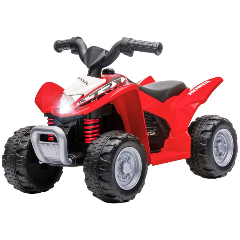 AIYAPLAY Honda Licensed Kids Electric Quad Bike, 6V ATV Ride On for Ages 1.5-3 Years, Red