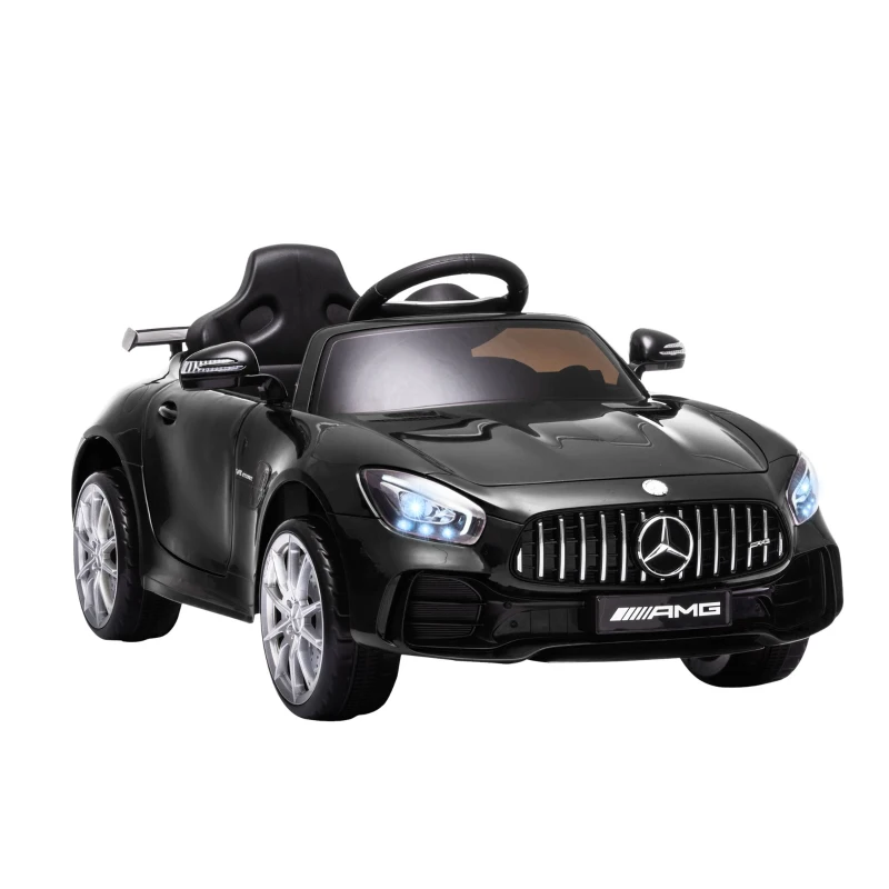 HOMCOM Voiture véhicule électrique Enfants 12 V - V. Max. 5 Km/h Effets sonores, Lumineux, télécommande Mercedes-AMG GT R Noir