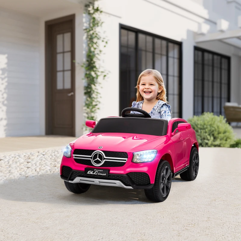 AIYAPLAY Mercedes-Benz GLC Licensed Kids Ride on Car with Remote Control, Soft Start, MP3, LED Headlights, Pink