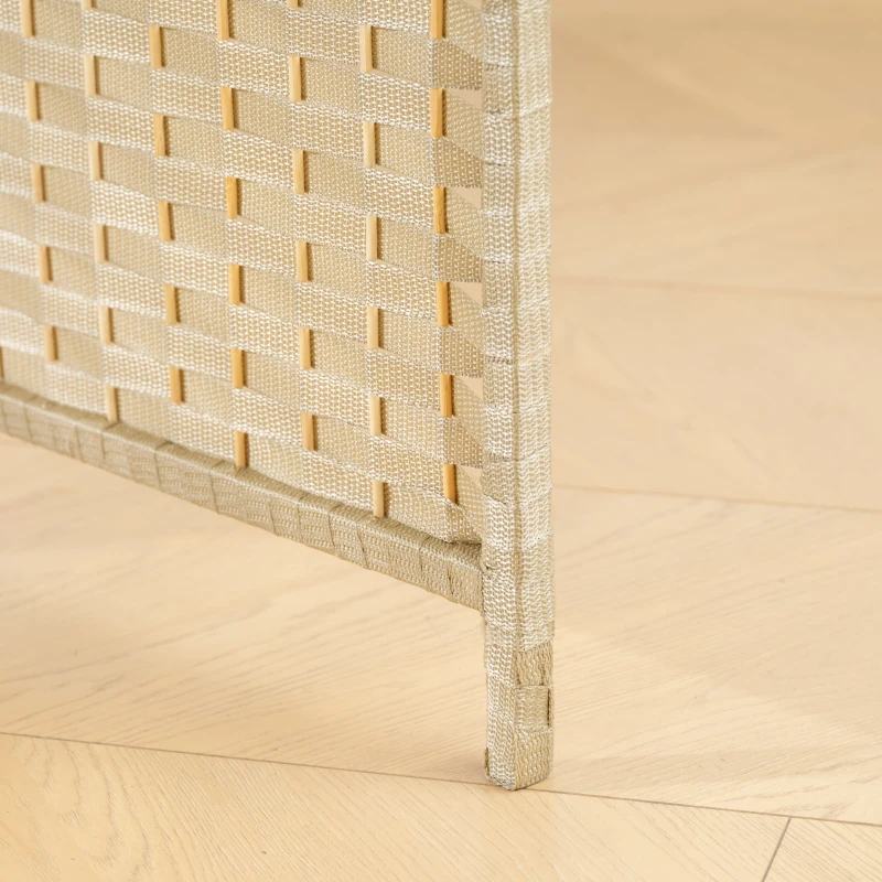 HOMCOM Paravent interieur en bois 6 panneaux 240 x 170 cm séparateur de pièce pliable pour salon, chambre à coucher, naturel