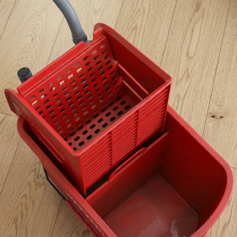 HOMCOM Găleată pentru Mop de 20L cu Roți, Panou de Separare a Apei - Albastru