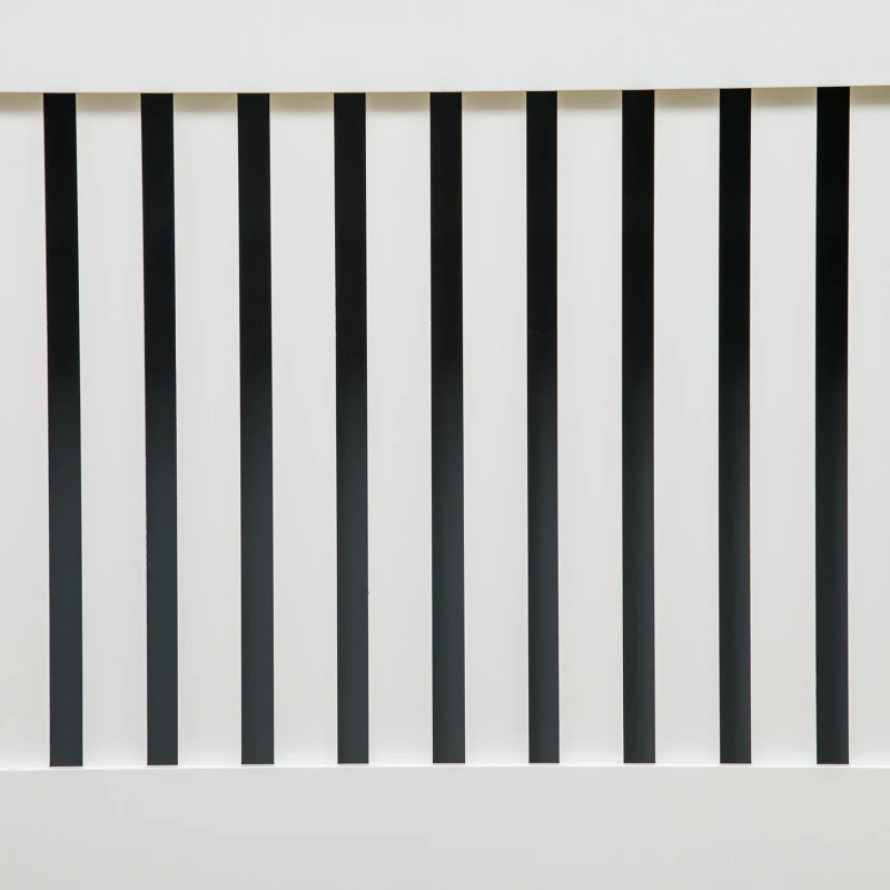 HOMCOM Copritermosifone a Doghe in MDF per Casa e Ufficio, 172x19x81 cm, Bianco
