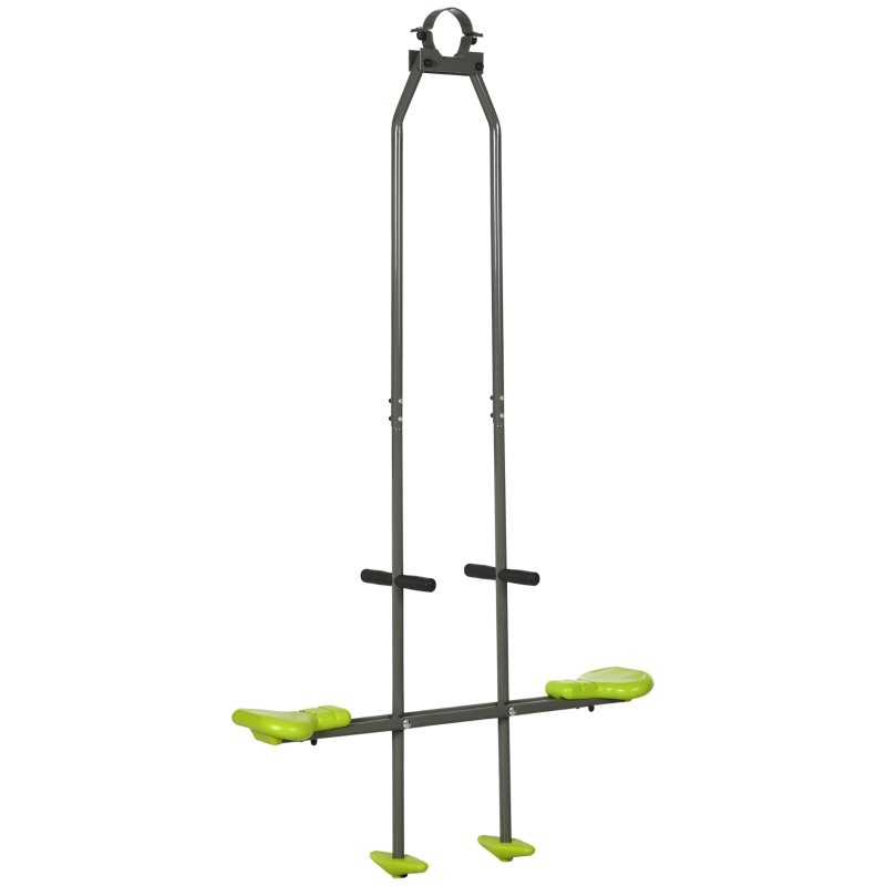 Outsunny Balançoire agrès vis-à-vis pour les enfants en acier et plastique pour portique - 3 à 6 ans 97,5 x 23 x 170 cm vert