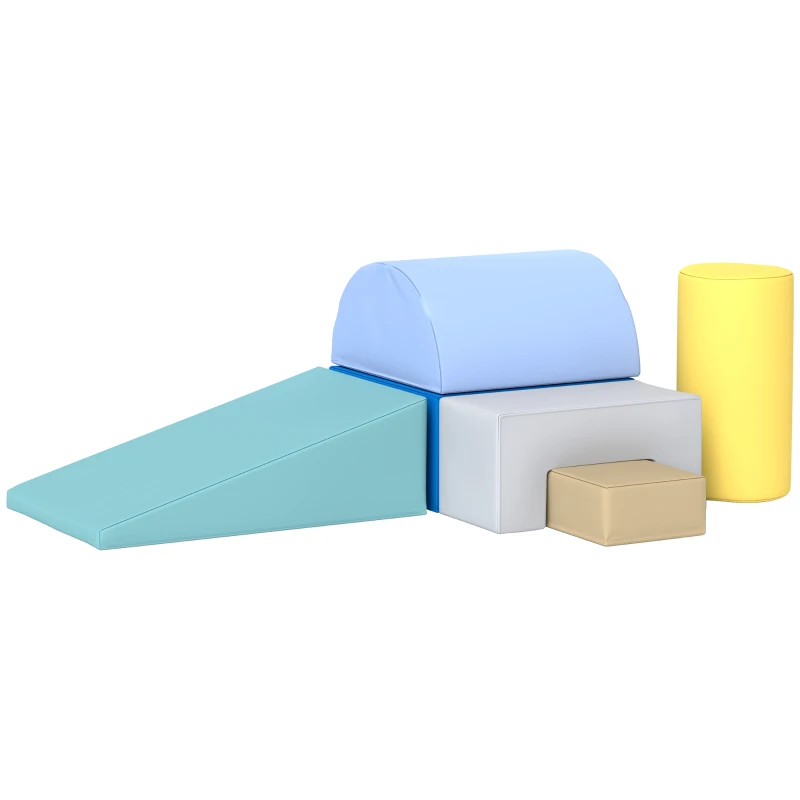 AIYAPLAY Conjunto de 6 Blocos de Espuma para Crianças Blocos de Construção Brinquedo de Aprendizagem para Escalar e Gatear Multicor