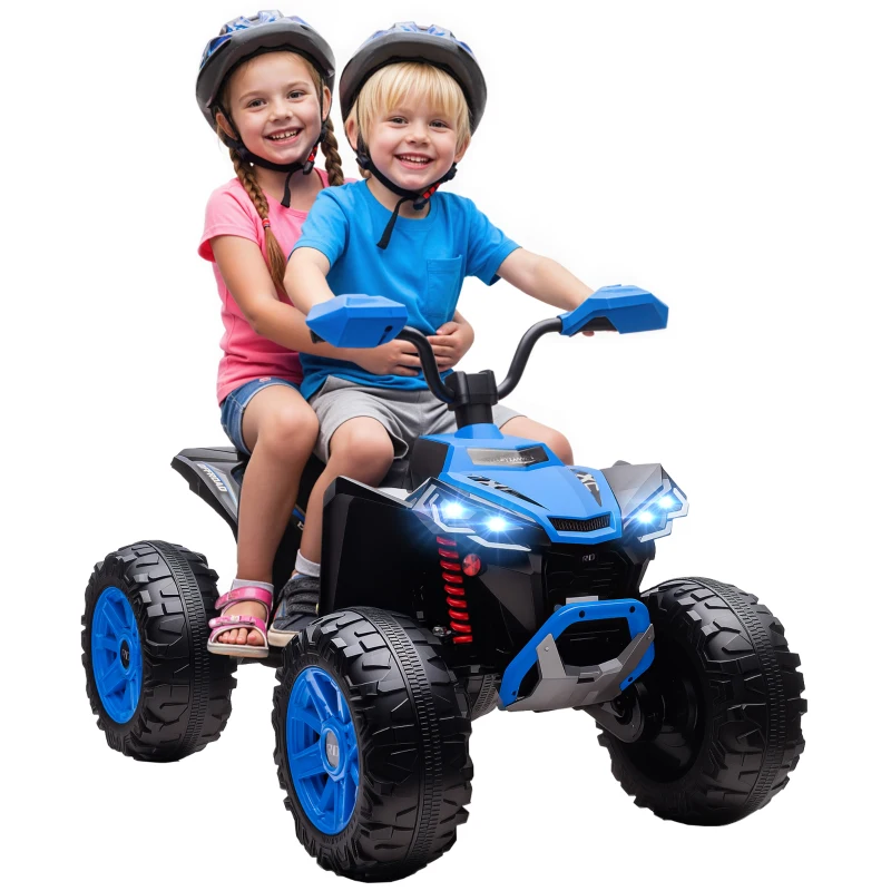 AIYAPLAY Kinder Elektrische Quad, 24V Elektrisch Voertuig met 4 Wielen, Koplampen, USB-aansluiting, MP3-functie, 6,5 km/h, 3-8 Jaar(m-11)
