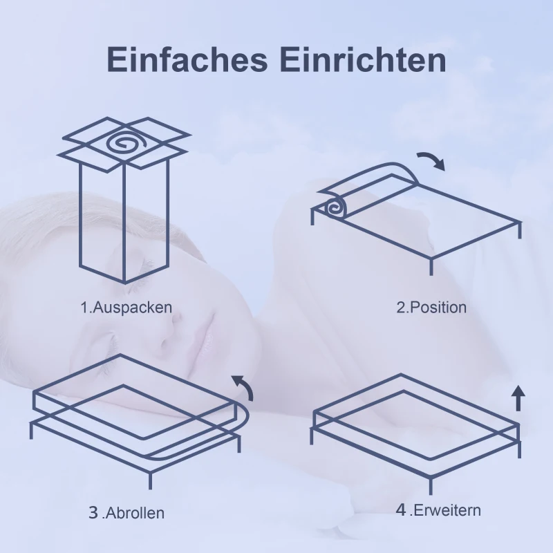 HOMCOM Matras 90x200 cm 25,8 cm hoogte 7-zones ergonomisch met afneembare wasbare hoes
