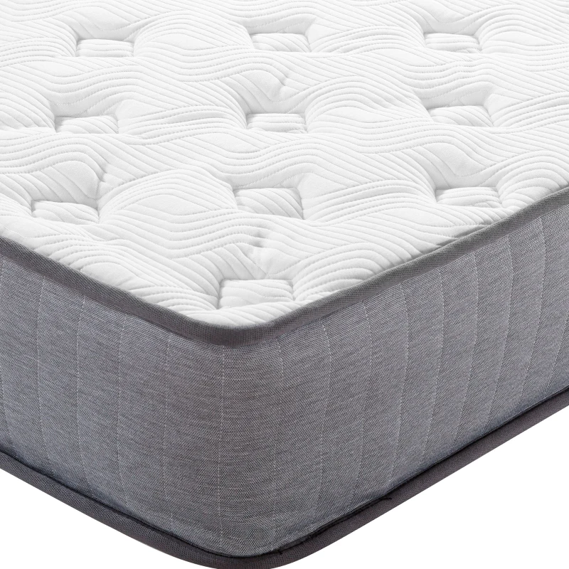 HOMCOM Matras 90x200 cm 25,8 cm hoogte 7-zones ergonomisch met afneembare wasbare hoes