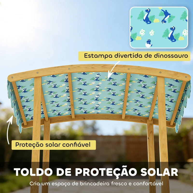AIYAPLAY Caixa de Areia Infantil de Madeira com 2 Caixas de PP Caixa de Areia para Crianças de 3-6 Anos 128x118x121 cm Azul e Madeira