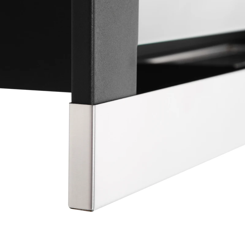 HOMCOM Camino Bioetanolo in Acciaio Inox, 2.5h di Combustione con Serbatoio 1.5L e Copertura 20m², 90x16x40 cm, Argento