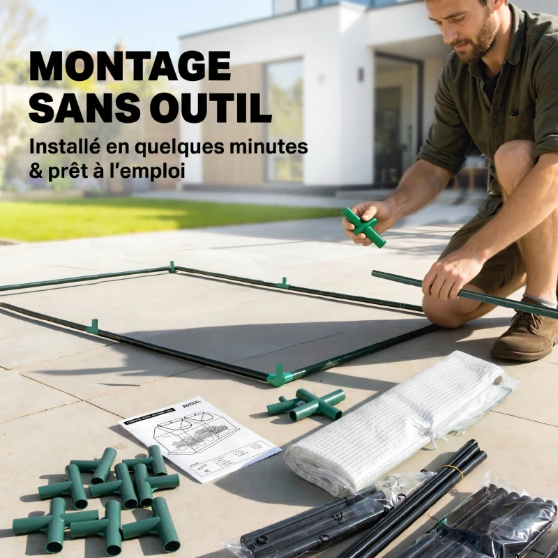 Outsunny Serre de jardin mini serre 2 fenêtres enroulables couverture en PE haute densité 140 g/m² 120 x 60 x 60 cm blanc