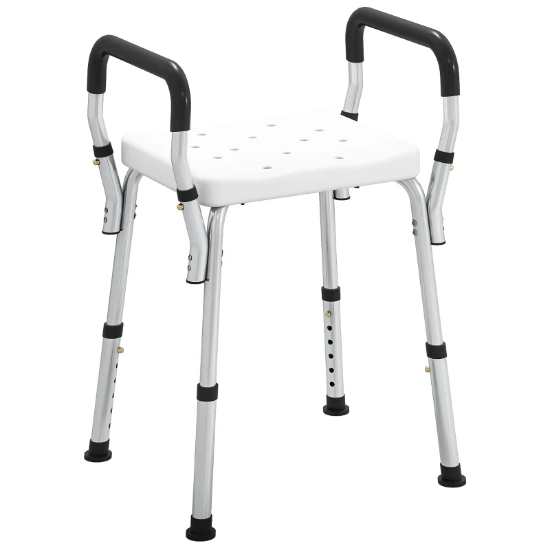 HOMCOM 57-69cm Aluminium Frame Bath Seat