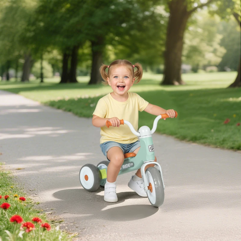 AIYAPLAY Bicicleta sem Pedais para Crianças dos 12 aos 36 Meses Bicicleta de Equilíbrio com Guiadores com Rotação Limitada a 60° 69x40x49 cm Verde