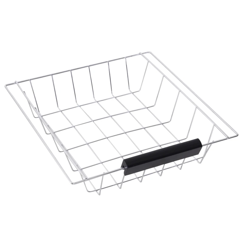 HOMCOM Carrello da Cucina Multiuso in Legno di Pino 74 x 37 x 75cm Nero