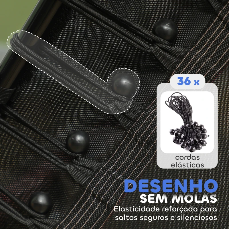 HOMCOM Trampolim para Crianças com Rede de Segurança e Estrutura de Aço para Interiores e Exteriores Carga 50kg Ø163,5x190 cm Vermelho