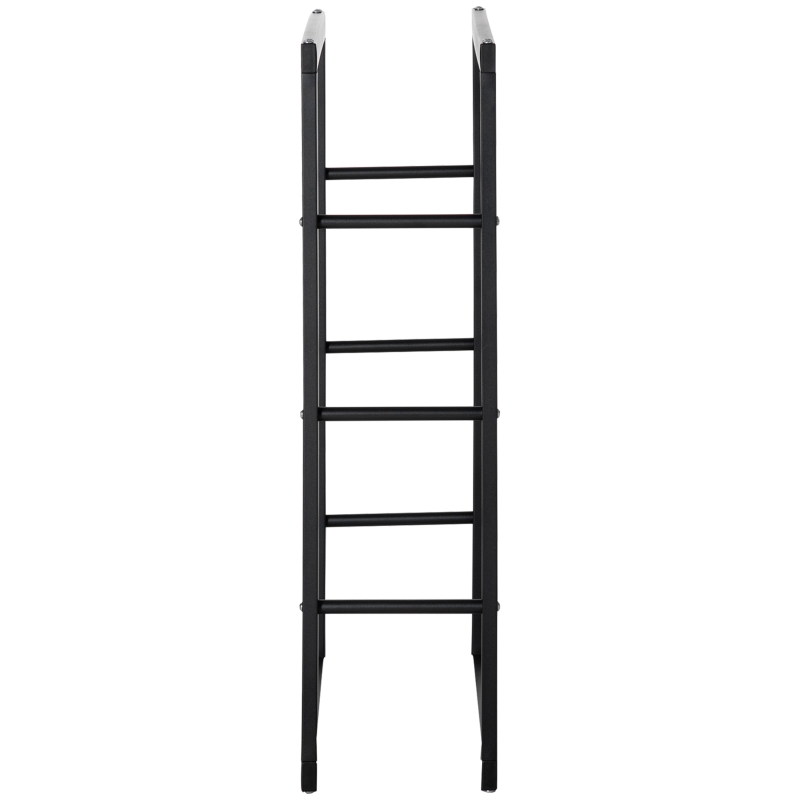 HOMCOM Suport Lemne pentru Interior și Exterior din Țevi de Fier, Capacitate 100 kg, 60x25x100 cm
