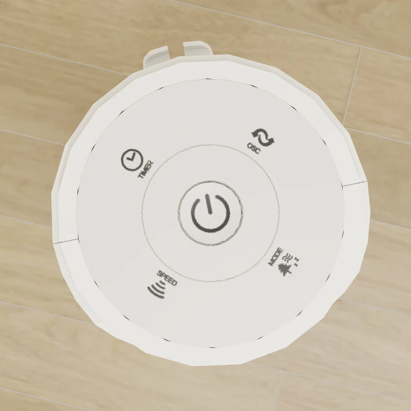 HOMCOM Ventilateur tour avec télécommande minuterie 12 heures mode veille 3 vitesses 31,5 x 31,5 x 96 cm blanc