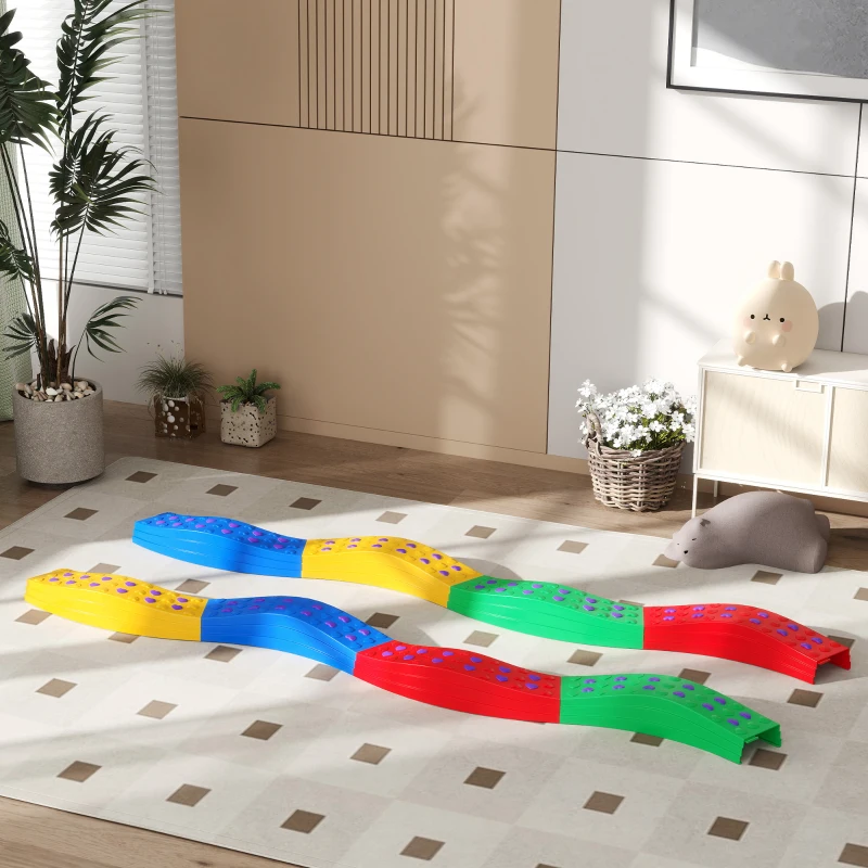 AIYAPLAY Traves de Equilíbrio para Crianças Jogo de Equilíbrio de 8 Peças em Forma de Arco Base Antiderrapante  Ø125x8 cm Multicor