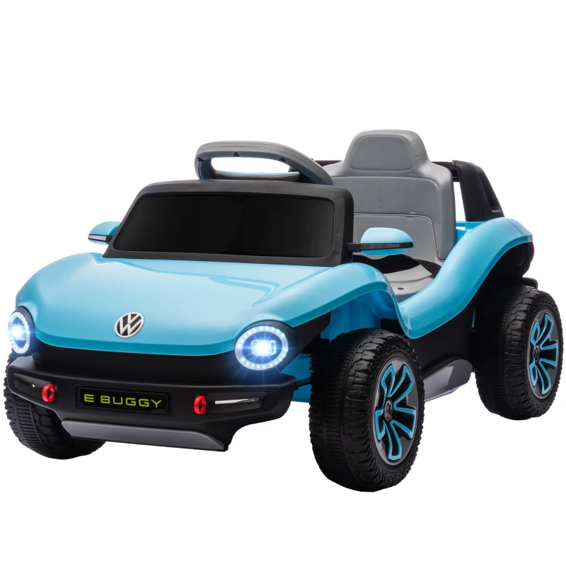 AIYAPLAY Coche Eléctrico para Niños de +3 Años Volkswagen E-Buggy 12V con Mando a Distancia 2,4 G Ruedas con Suspensión Azul