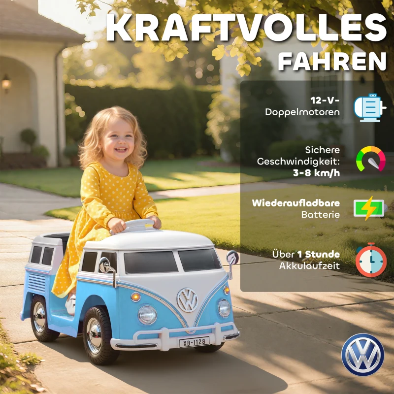 AIYAPLAY Elektrische kinderauto, 12V kinderauto met MP3, tweemotor, elektrisch voertuig met toeter, soft-start, 89x49x41,5 cm, Blauw(m-5)