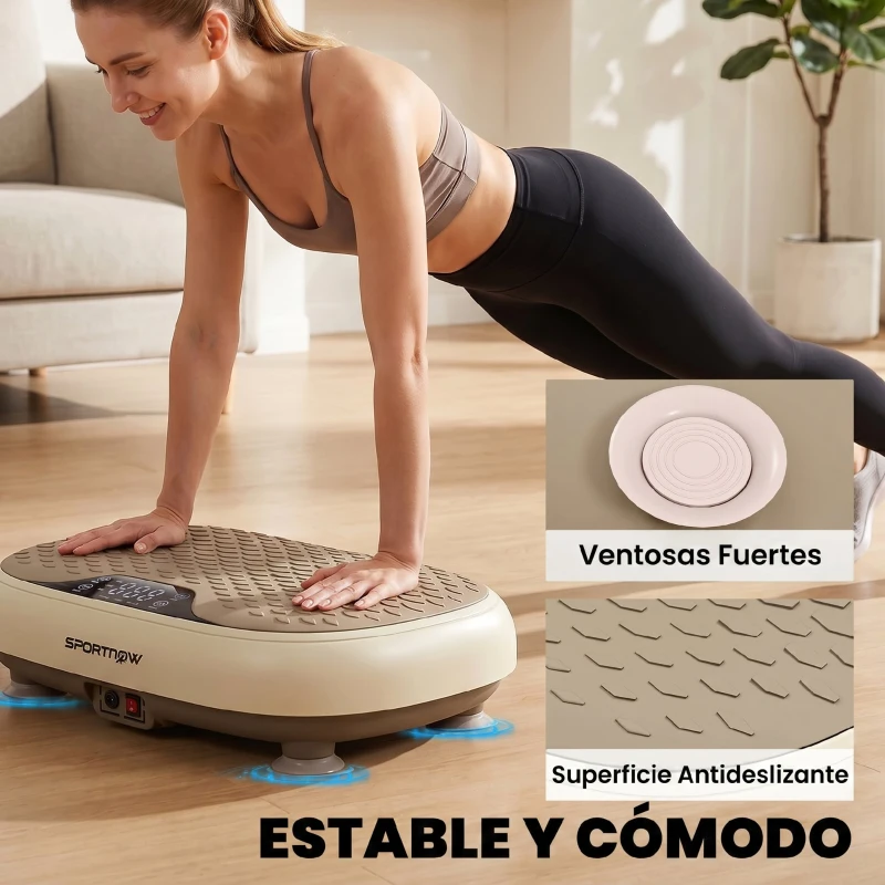 SPORTNOW Plataforma Vibratoria con 20 Niveles de Velocidad 3 Programas Pantalla LED Control Remoto para Hacer Ejercicio en Casa