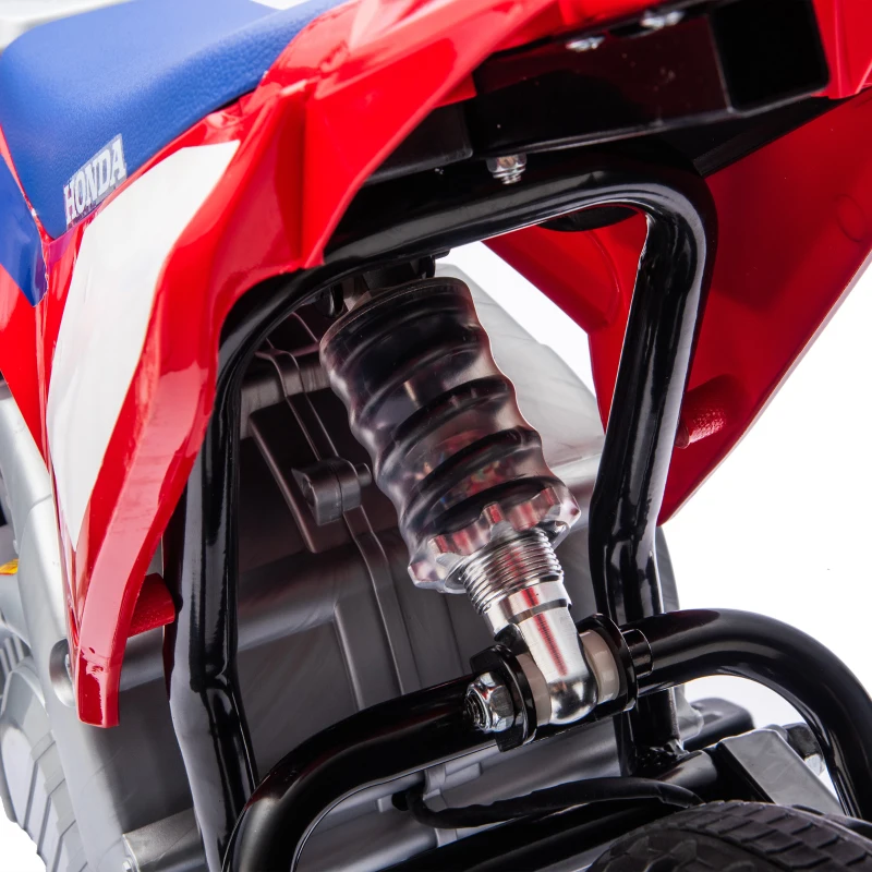 AIYAPLAY Moto Elétrica Infantil com Licença HONDA 12 V, Velocidade 3-6 km/h, Carro Elétrico Infantil 3+ anos, Vermelho e Azul