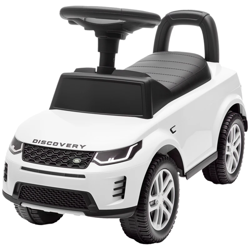 AIYAPLAY Carro Andador para Crianças  com Licença de Land Rover com Armazenamento Buzina Sons de Motor 65,5x28x42 cm Branco