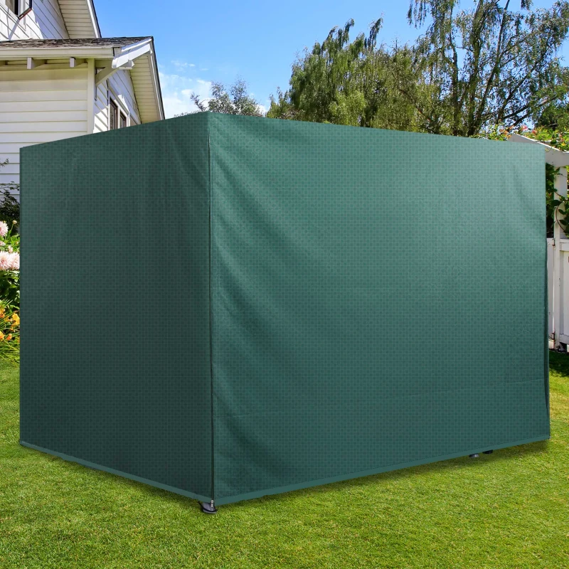 Outsunny Patio 3 Seater Swing Chair Bench Cover Outdoor Garden Furniture Rain Protection Cover Protector Waterproof Anti-UV, 215L x 155W x 150Hcm, Dark Green