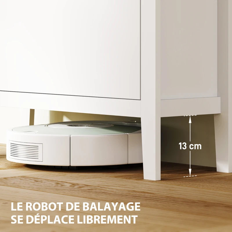 HOMCOM Meuble à chaussures 21 paires, armoire à chaussures avec 3 tiroirs rabattables, étagères amovibles et réglables, blanc