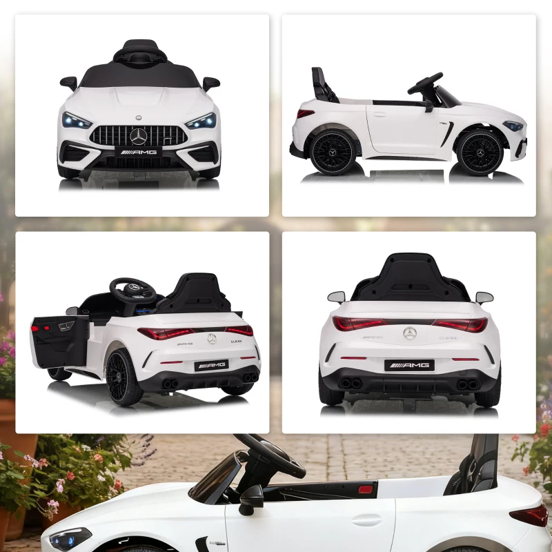 AIYAPLAY Voiture électrique enfants Mercedes AMG CLE 53 12V 2 moteurs télécommande parentale 2,4G 99 x 55 x 43 cm blanc
