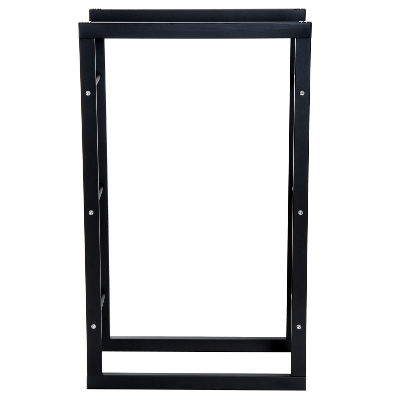 HOMCOM Suport Lemne pentru Interior și Exterior din Țevi de Fier, Capacitate 100 kg, 60x25x100 cm