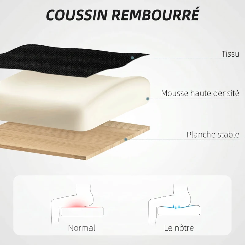 HOMCOM Chaise Bureau Ergonomique avec Appui-Tête Réglable, Fauteuil de Bureau Inclinable en Maille, Dossier Séparé, Noir