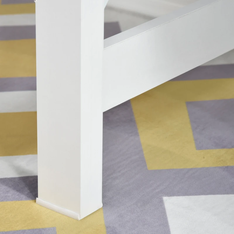 HOMCOM Scrivania porta PC dal Design Moderno e Minimal, in Legno e Acciaio, 105x50x76 cm, Bianco