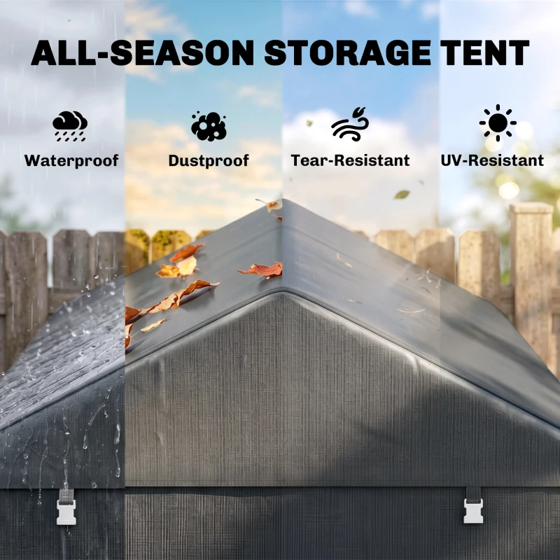 Outsunny 2.2 x 1.6 m Outdoor Storage Tent, with Accessories - Dark Grey